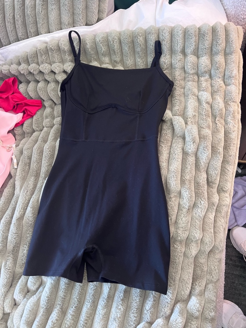 Slim Fit Black Spaghetti-Strap Romper
